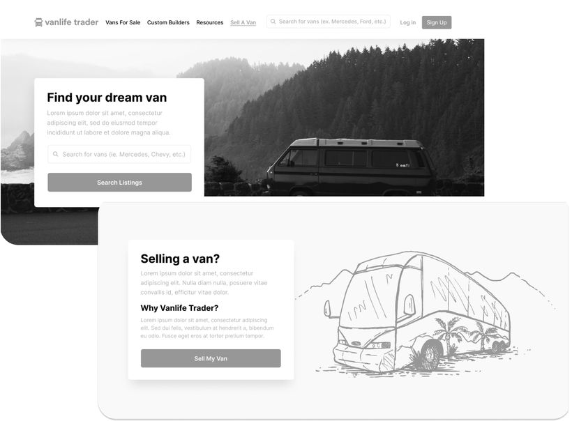 Vanlife Trader website